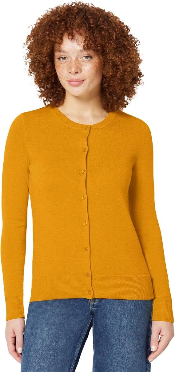 Mustard Yellow Cardigan Sweater image 2